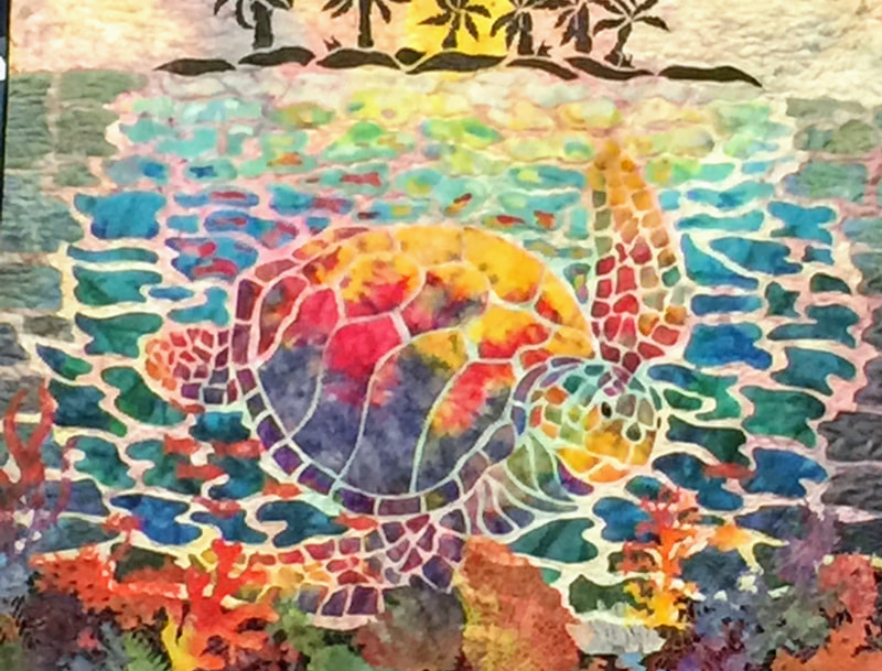 Eco turtle. quilt made with recycled plastics